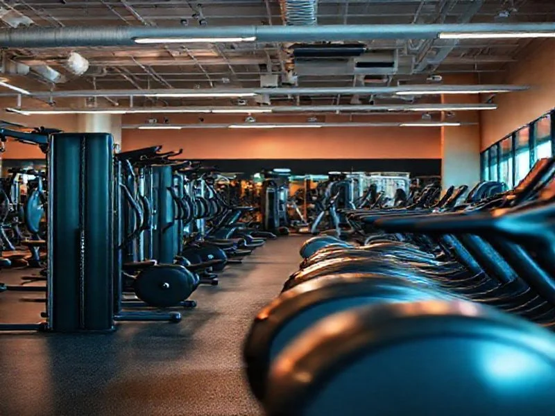 Ergonomic resistance machine with carbon fiber accents and digital display